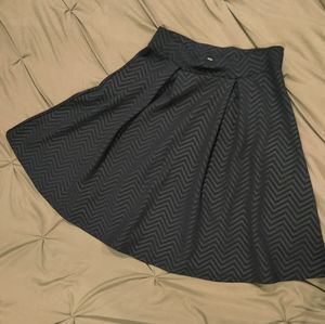 Navy Chevron Skirt